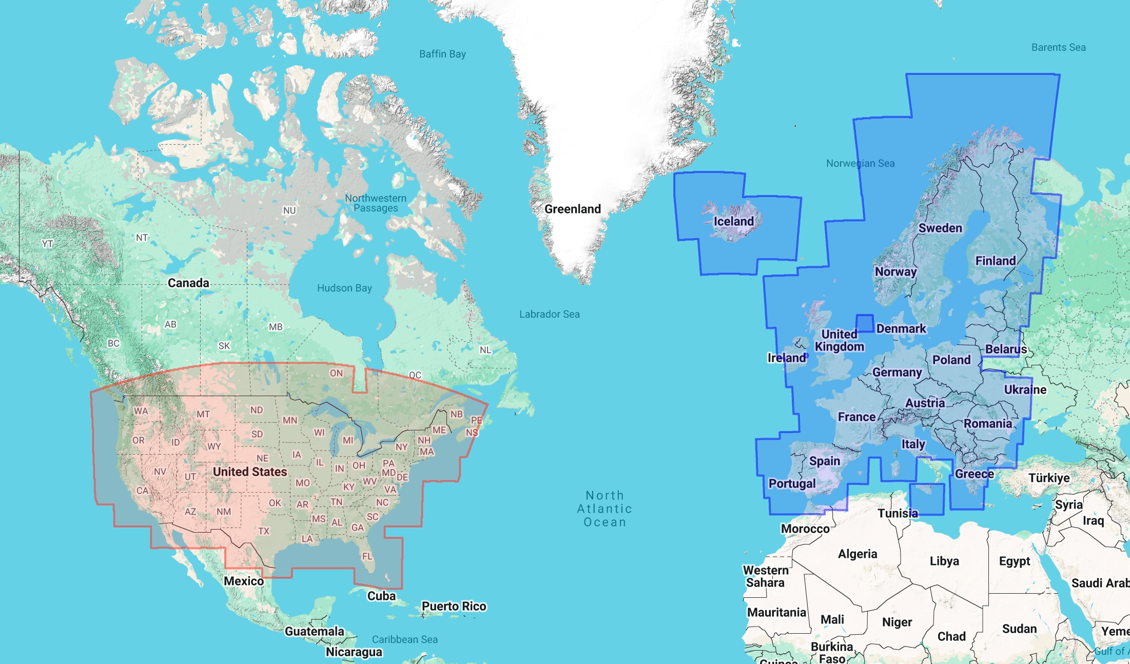 Weather map tiles coverage